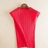 Spring Summer Sleeveless Women Fashion New Solid Color Pleats Casual Slim Free Size Pullover Shirts
