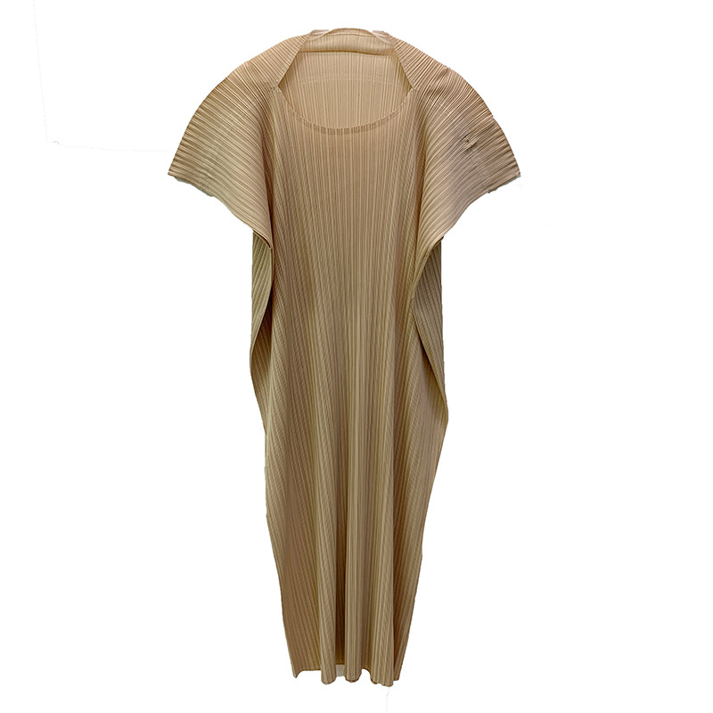 Pleated Dress Summer 2020 New Apricot Design Sense A-line Dress