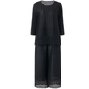 Spring 2020 New Loose Top T-shirt Large Wide Leg Pants Two Piece Pleated Women's Wear