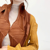 Women Coat AW New Color Matching Diamond Pleated Windbreaker Loose Large Size Pleated Jacket