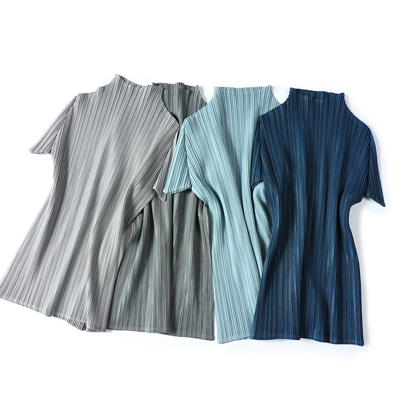 Women Pleated T-shirt Big Size Loose Tops