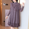 Autumn And Winter High-end Temperament Long Sleeve A-line Pleated Dress