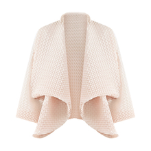 New Handmade Pleated Women's Autumn Loose Bat Sleeve Solid Color Lapel Long Sleeve Coat