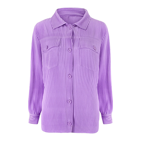Autumn And Winter 2020 New Casual Solid Color Slim Long Sleeve Women's Shirt Coat