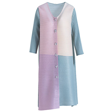 High End Foreign Style Age Reducing Plus Size Pleated Dress Spring Dress