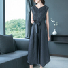 Summer Women Pleated Dress Sleeveless Loose Big Size Dress