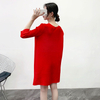 Women Dress 2020 New Spring Fashion New Large Red Pleated Dress