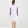 Spring 2020 New White Pleated Dress Round Neck Sleeveless Women's Loose Large Dress