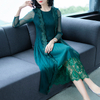 Women Pleated Fashion New Solid Color Lady Elegant Popular Long One Piece Dress