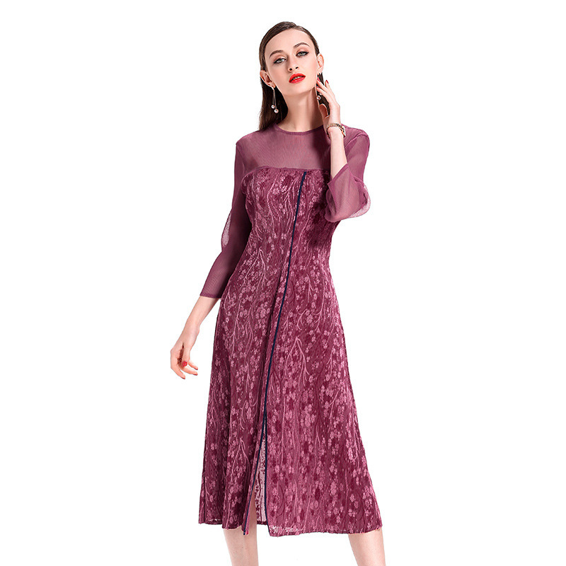 Original Women Lady Elegant European And American Plus Size Folding Dress