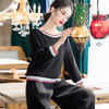 Women Pleated Tops 2020 New Spring Leisure Pants Fashion Two Pieces Clothing Set