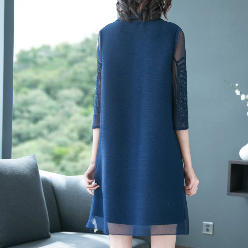 Autumn Lady Dress Fashion New Arrival Popular Big Size Pleated Dress