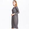 Women Pleated Dress Big Size Long Sleeves Tidal Popular Dress