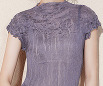 Spring Summer 2020 Pleated Sleeveless Top Women's Fashion Simple Fashion Thin Style Perspective Chiffon Shirt