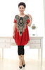 Womens Fashion T-shirts Knit print short sleeve Ladies skirts 01