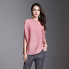 Autumn Spring Women Pleated Solid Color Lady Tops Elegant Fashion New Pullover Shirts