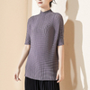 Spring Summer 2020 Women Pleated Top Loose Large Casual Casual Half Sleeve T-shirt Pullover Tops