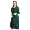 Women Pleated Fashion Jacket Boutique Spring Outerwear Casual X-long Slim Coat