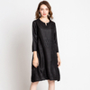Women Fashion New Embroidered Loose Long Sleeved Lady Autumn Dress