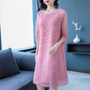 Women Pleated Dress Fashion New Big Size Loose Casual Popular Dress