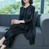 Spring Women Pleated Fashion New Tidal Striped Casual Big Size Tops Trousers Clothing Sets