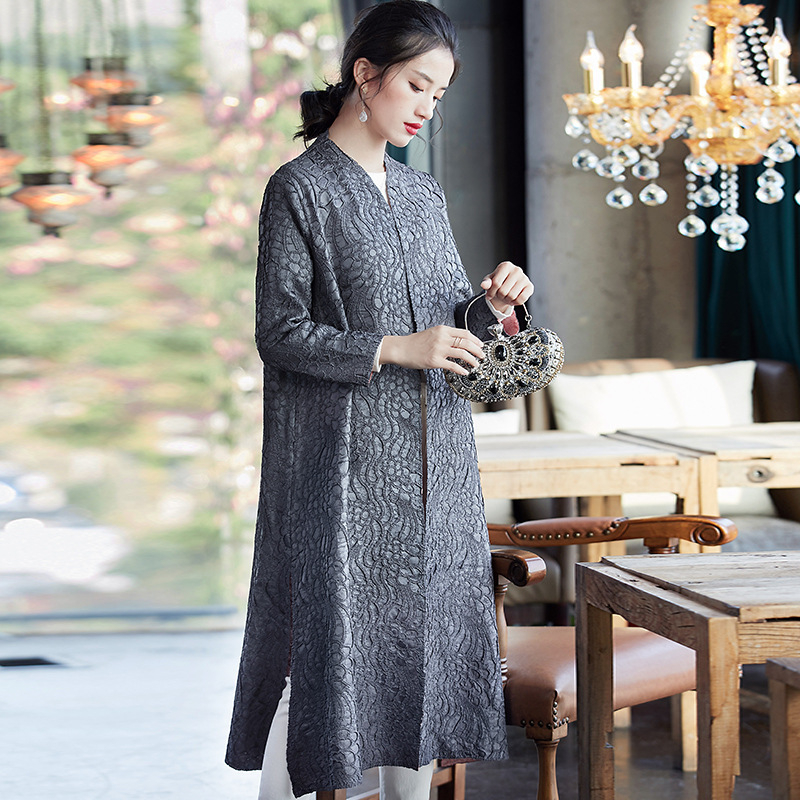 Pleated Autumn East 2019 New Foreign Style Large Size Jacket Pleated Long Windbreaker Coat