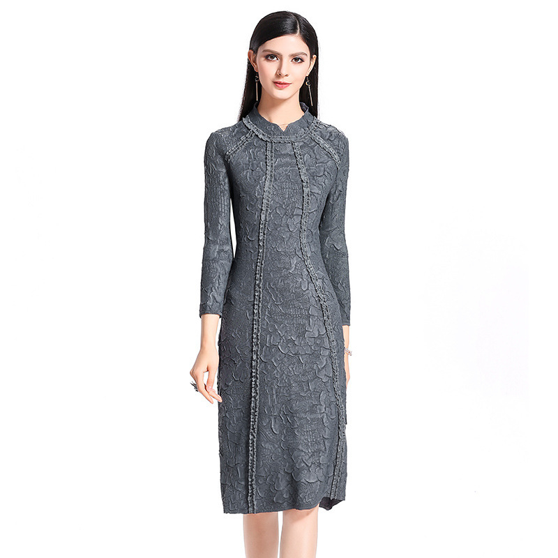 Spring Original Lace Slim Dress Fashion Sheath Casual Turtleneck Spring Dress