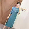 Women Pleated Dress Autumn Fashion New Tidal Big Size Dress