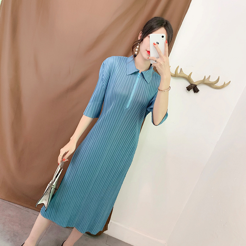 Women Pleated Dress Autumn Fashion New Tidal Big Size Dress