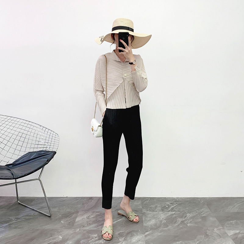 Aututmn Women Pleated Jacket Fashion New Popular Tidal Loose Coat
