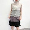 Autumn Winter Big Size Coloured Dress With Pleats Fashion New Bottom Dress
