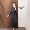 Autumn Winter Women Pleated Fashion New Tidal Loose Big Size Dress