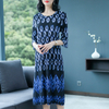 Spring Women Pleated Fashion New Tidal Loose Big Size Lady Elegant Floral Dresses