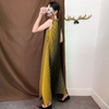 Autumn Women Pleated Fashion New Tidal Pleated Dress Loose Big Size Long Dress