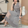 Striped Printed Dress Summer 2019 New Short Sleeve Fashion New Tidal Pleated Dresses