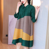 High End Pleated Mother's Dress Spring 2021 New Women's Loose Plus Size A-line Dress