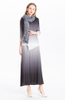 Women Pleated Dress Gradient Colour Spring Autumn Long Sleeve Irregular Tops Elegant Leisure Dress Clothing Sets