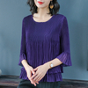 Women Pelated Fashion New Tops Big Size Tidal Solid Color Shirts