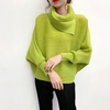 Pleated Lapel Bat Sleeve T-shirts Winter New Long Sleeve Pleated Bottoming Loose Women's Tops