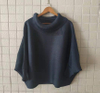 Pleated Lapel Bat Sleeve T-shirts Winter New Long Sleeve Pleated Bottoming Loose Women's Tops