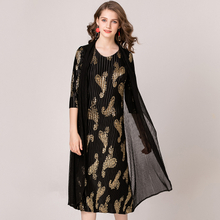 Fake Two Dresses Wrinkle New Style Boutique Spring Autumn Fashion New Tidal Popular Dresses