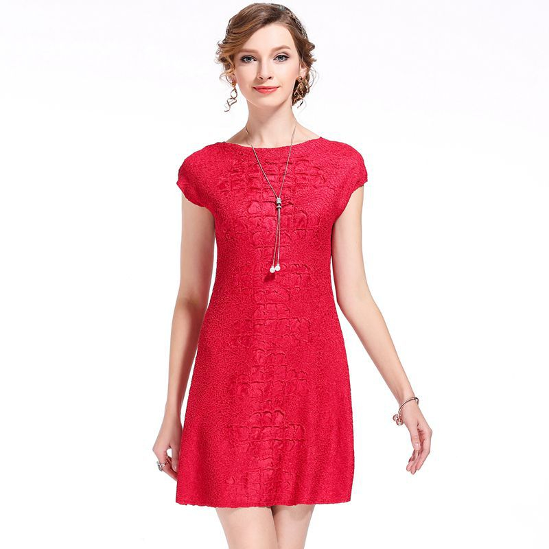 Summer New Fold Models Of Women's Fashion Clothes Pleated Dress