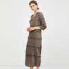 Spring 2020 Women Tidal Pleated New Ear Dress Fashion V-neck Dress