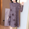 High End Embroidered For Women's Autumn And Winter New Style A-line Pleated Dress