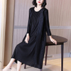 Lady Large Red Pleated Dress Spring 2021 New Women's Loose Dress