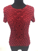 New Women Elastic Popcorn Tops short Sleeve Shirt Coin Plus S shirts