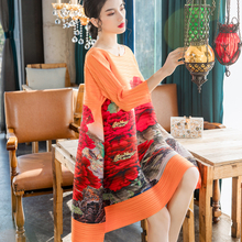 New Women's Fashion In Spring 2020 Pleated Loose Big Size Dress