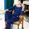 Pleated Sports Suit 2020 Spring New Women's Loose Large T-shirt Fashion Wide Leg Pants Two Pieces Clothing Sets