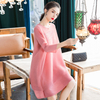 Pleated Loose Large Dress 2020 Spring New Women's Beaded Embroidered Dress