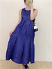 Autumn Women Pleated Fashion New Tidal Dress Big Size Sleeveless Dress